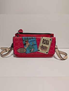 Barbara Rihl Paris, featuring colorful illustrated patches with "London & Roma"